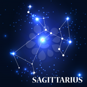 Symbol: Sagittarius Zodiac Sign. Vector Illustration. EPS10