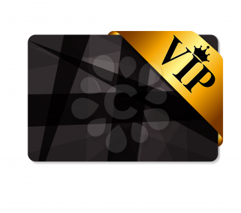 Gold VIP Ribon on Card Vector Illustration EPS10