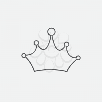 Crown Icon with Long Shadow Vector Illustration EPS10