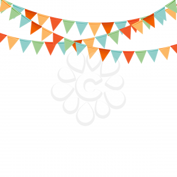 Party Background with Flags Vector Illustration. EPS 10