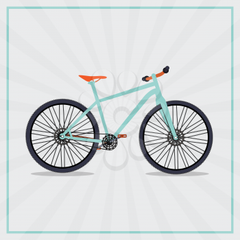 Retro Bicycle Background Isolated Vector Illustrator. EPS10