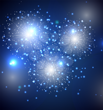 Glossy Fireworks Background Vector Illustration EPS10