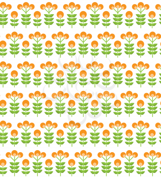Paper Trendy Flat Flower Seamless Pattern Vector Illustration EPS10
