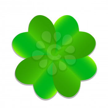 Four-leaf Green Clover. Vector Illustration. EPS10