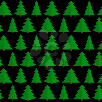 Christmas Flat Tree Seamless Pattern Background Vector Illustration EPS10