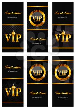 VIP Members Card Set Vector Illustration EPS10