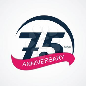 Template Logo 75 Anniversary Vector Illustration EPS10