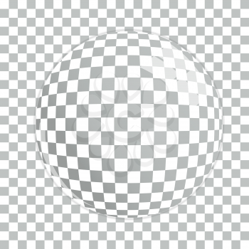 Transparent Magnifying Glass on Gray Background. Vector Illustration. EPS10