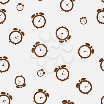 clock alarm icon vector illustration seamless pattern backgroumd.