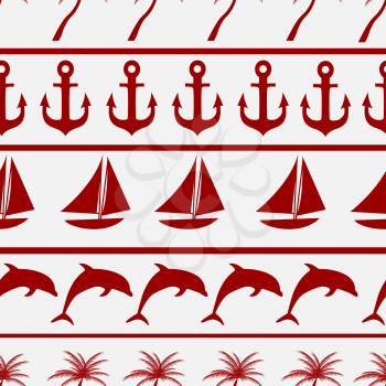 Sea seamless pattern background vector ilustration. EPS10
