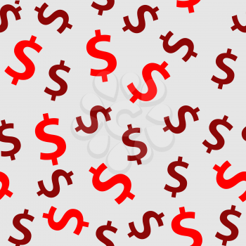 Money sign seamless pattern background vector illustration.