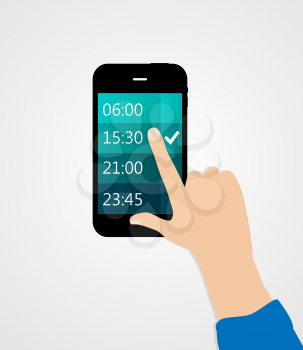 Alarm for Different Electronic Devices Concept. Vector Illustration