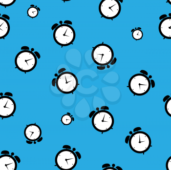 clock alarm icon vector illustration seamless pattern backgroumd.
