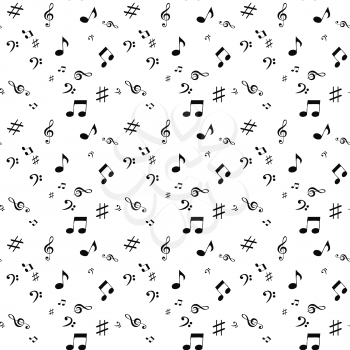 Abstract music seamless pattern background vector illustration for your design. EPS10