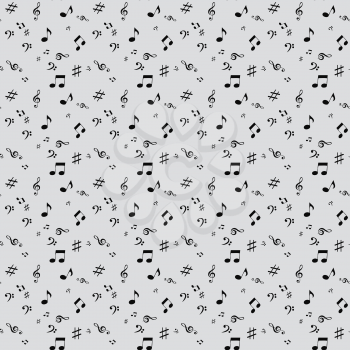 Abstract music seamless pattern background vector illustration for your design. EPS10