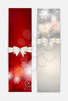 Christmas Snowflakes Website Banner and Card Background Vector Illustration EPS10