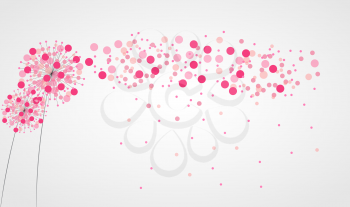Abstract Colorful Background with Flowers. Vector Illustration. EPS10