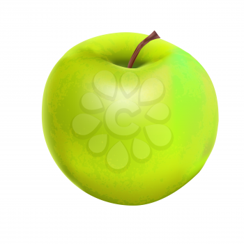 Green Sweet Tasty Apple. Vector illustration. EPS10