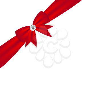Gift Bow with Ribbon. Vector Illustration. EPS 10.