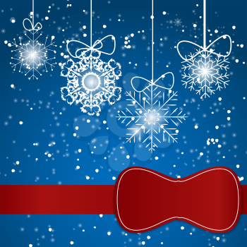 Christmas Snowflakes on kground Vector Illustration. EPS10