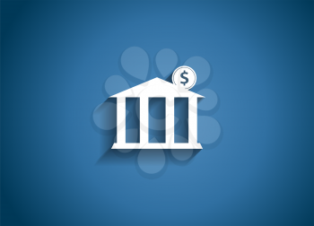 Mobile Bank Concept on Blue Background. Vector Illustration. EPS10