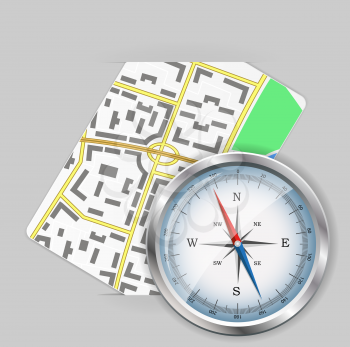 Navigation icon on White. Vector Illustration. EPS10