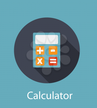 Calculator Flat Concept Icon Vector Illustration. EPS10