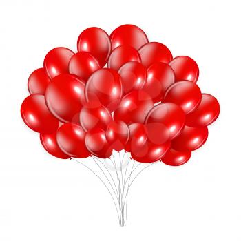 Set of Colored Balloons, Vector Illustration. EPS10