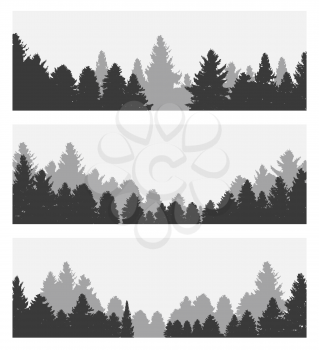 Image of Nature. Tree Silhouette. Vector Illustration EPS10