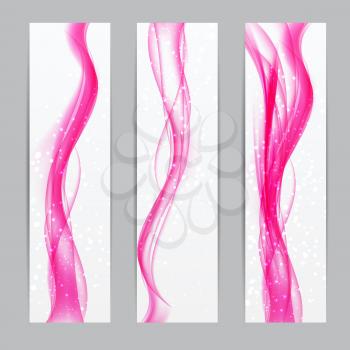 Abstract Colored Wave Header Background. Vector Illustration. EPS10