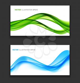 Abstract Colored Wave Card Background. Vector Illustration. EPS10