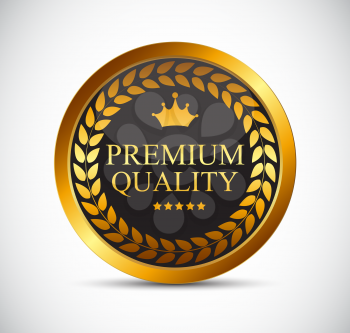 Gold Premium Quality Label Vector Illustration EPS10