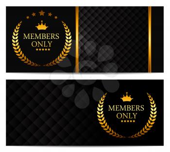 VIP Members Card Set Vector Illustration EPS10