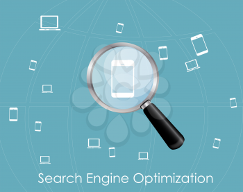 SEO - Search Engine Optimization Flat Icon Vector Illustration. EPS10