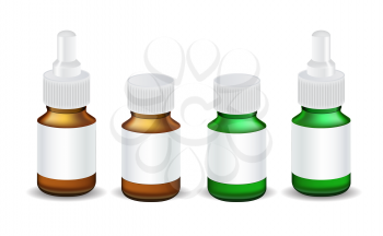 Isolated Medical Bottle Template Vector Illustration EPS10