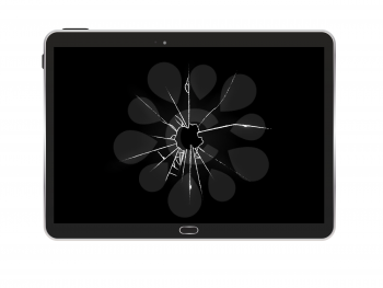 Black Tablet PC Isolated. Vector Illustration EPS10