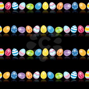 Beautiful Easter Egg Seamless Pattern Background Vector Illustration EPS10