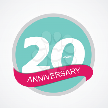 Template Logo 20 Anniversary Vector Illustration EPS10