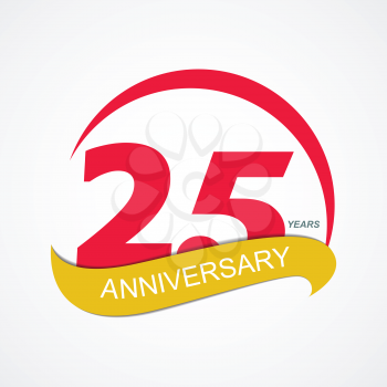 Template Logo 25 Anniversary Vector Illustration EPS10