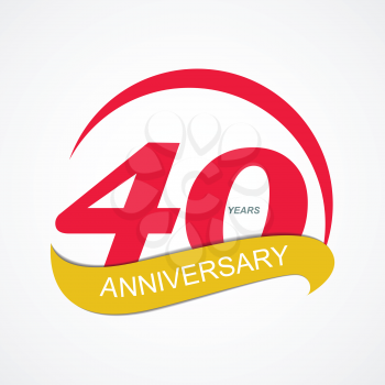 Template Logo 40 Anniversary Vector Illustration EPS10