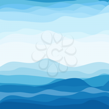 Abstract Blue Wave Background. Vector Illustration. EPS10