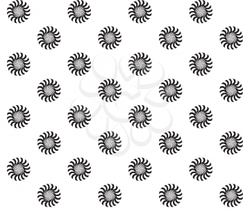 Black and White Abstract Psychedelic Art Background. Seamless Pattern. Vector Illustration. EPS10