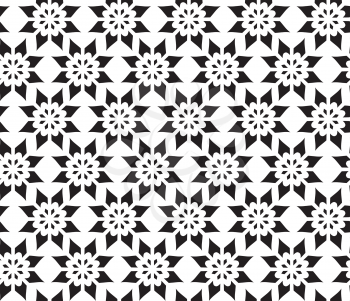 Simple Abstract Seamless Pattern of Flower, Vector Illustration EPS10