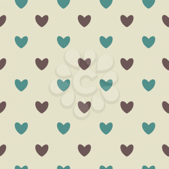 Happy Valentines Day Seamless Pattern Background with Heart. Vector Illustration. EPS10