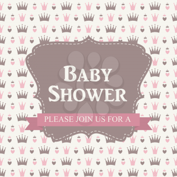 Baby Shower Invitation Vector Illustration EPS10