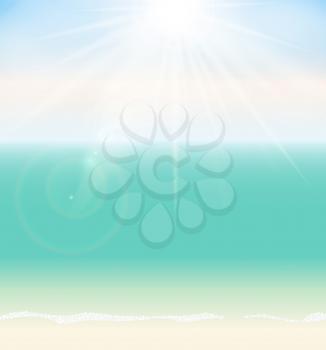 Summer Time Seaside Vector Background Illustration EPS10