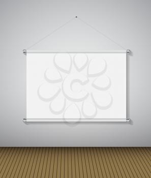 Abstract Gallery Background with Lighting Lamp and Frame. Empty Space for Your Text or Object. EPS10