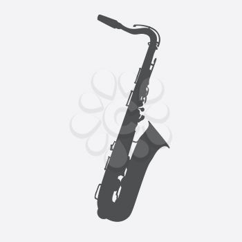 Musical Instrument Saxophone that Plays Jazz Music Direction. Vector Illustration. EPS10