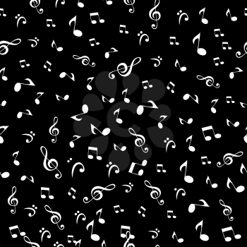 Abstract Music Notes Seamless Pattern Background Vector Illustration for Your Design EPS10