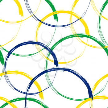 Rio 2016 Brazil Games Abstract Colorful Seamless Pattern Background. Vector Illustration EPS10